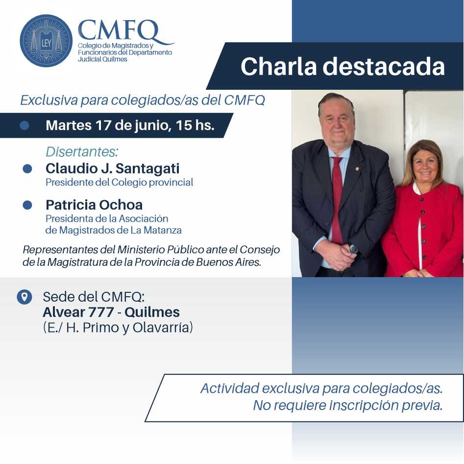 Charla sobre el Consejo de la Magistratura PBA 